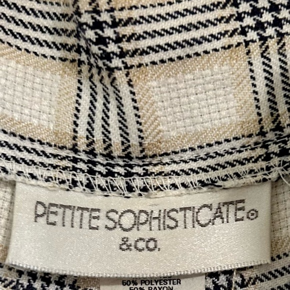 Vintage High Waisted Plaid Pleated Trousers - Picture 5 of 6